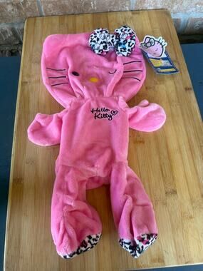 Build A Bear Hello Kitty 2012 Pink Leopard Print 18" Plush Unstuffed NWT Rare